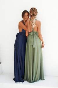 Satin Designer Longue <span class=keywords><strong>Demoiselle</strong></span> <span class=keywords><strong>D</strong></span>'<span class=keywords><strong>honneur</strong></span> Étage Longueur Maxi Soirée De Mariage Femmes Maxi <span class=keywords><strong>Robe</strong></span> Dames - Product Image 6