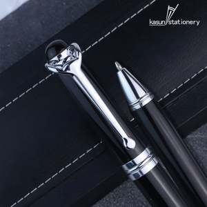 Juego de Bolígrafos Ejecutivos de Lujo de Alta Calidad, Negros, Personalizados, de Metal, con Punta de Bola, para Regalo Publicitario - Product Image 3