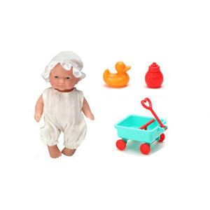 Jouets de jeu d'imitation pour filles, mini poupée bébé, ensemble de jouets en vinyle pour enfants HN901618 - Product Image 1