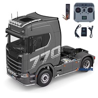 Camion tracteur RC KABOLITE 770S 100 1/14 4X2 avec châssis en métal, transmission à 2 vitesses, radiocommande FlySky, son et lumière K770S