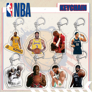 Porte-clés en acrylique double face avec figurine de joueur de basket <span class=keywords><strong>NBA</strong></span>, cadeau pour les fans de sport - Product Image 4