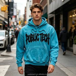 Sudadera con Capucha Personalizada de Marca Privada, Estilo Vintage, Lavado Ácido, OEM, Streetwear, Impresión 3D Puff, Sudadera Extra Grande para Hombre - Product Image 3
