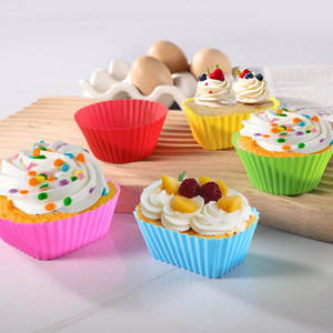Xuanjun Food-Grade Round and <b>Square</b> Silicone Muffin Cupcake Molds Easy-Release Oven Safe Bulk Pack Egg Cup Baking Utensils - Product Image 4