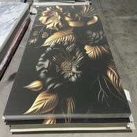 Papier peint 3DUV, longueur personnalisée, plusieurs couleurs disponibles, ignifuge et résistant à l'abrasion, panneau 3DUV