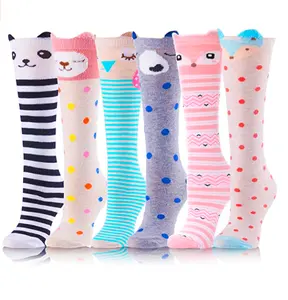 Chaussettes hautes pour filles, motif Animal mignon, grand, fou, mignon, cadeau pour bébé