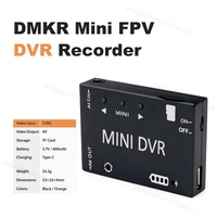 2026 DMKR Mini Enregistreur FPV DVR Analogique CVBS AV Entrée/Sortie Carte TF Batterie Intégrée 400mAh Aluminium CNC 24.5g Vente en Gros