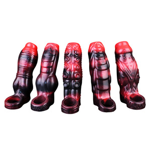 Condón Florya Wolf Tooth para Hombre, Largo, Grueso, con Nudo de Perro, Hueco, Sexy, Anillo para el Pene, Juguetes Sexuales - Product Image 4