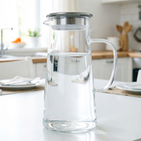 Carafe en verre pour jus frais, bar à mimosa, pot à boissons, pot de conservation des vitamines pour le buffet du petit-déjeuner 1,2 L