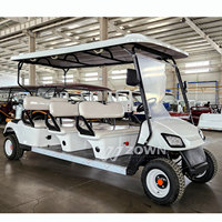 Vente en gros de voiturette de golf électrique multifonctionnelle classique 4 + 2 places 48V du fabricant, voiturette de golf à essence de luxe 6 places