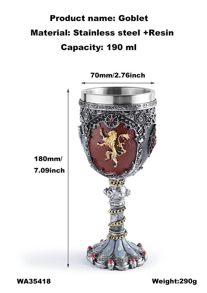 Vintage Resin Goblets - Custom Hand Painted Wine Goblets