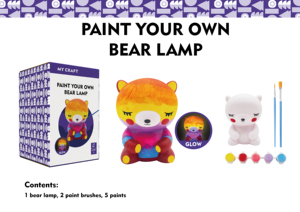 Kit Creativo per Bambini: Lampada a Forma di Orso da Dipingere, Giocattolo Artistico Fai-da-Te con Luce Notturna Luminosa - Product Image 4