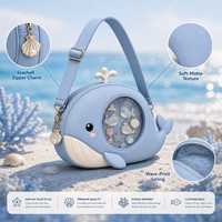 Sac bandoulière souple personnalisé en forme d'escargot de jardin, avec fenêtre de présentation spirale ronde, doublure en feuille de jardin et breloque goutte de rosée
