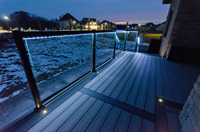 Isolation acoustique verre de sécurité extérieur led verre garde-corps encastré pour bâtiment commercial