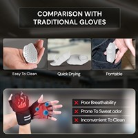 Poignées de musculation ergonomiques pour hommes et femmes, en silicone souple, légères, respirantes, antidérapantes, résistantes à l'eau, haltères