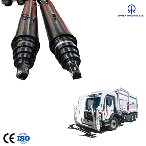 Cylindre de verrouillage de hayon personnalisé de 4 pouces de diamètre et 24 pouces de course pour camion benne arrière avec fixation à fourche - Product Image 1