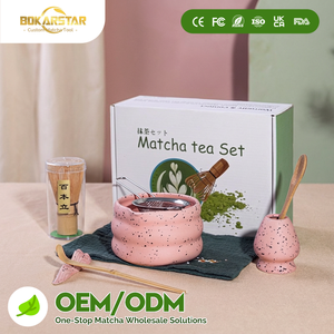 Bokar 4-8 pièces OEM ODM <span class=keywords><strong>Kit</strong></span> de préparation du thé <span class=keywords><strong>Matcha</strong></span>, ensemble d'accessoires <span class=keywords><strong>Matcha</strong></span>, support <span class=keywords><strong>pour</strong></span> Chasen, bol en céramique, fouet en bambou - Product Image 2