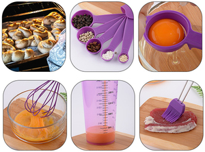 Set di 10 Utensili per <span class=keywords><strong>Pasticceria</strong></span> e Cottura: Misurini e Cucchiai, Frusta, Spatola in Silicone, Separatore per Albume, Attrezzi da Forno - Product Image 5