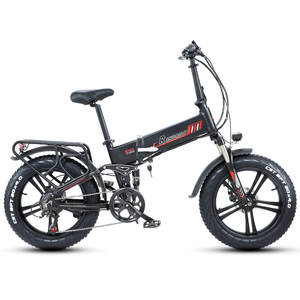 Bicicleta Plegable RANDRIDE H1-1000W 17AH con Ruedas de 20 Pulgadas, 7 Velocidades, Batería de Litio de 48V, Frenos, Bicicleta Plegable de 1000W Eléctrica - Product Image 2