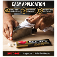 Crème de polissage pour métaux Autosol Original, finition haute brillance pour voiture, moto, échappement, jantes, nettoyant chrome, protection