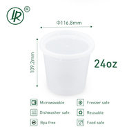 710Ml 24Oz Plastic Beker Injectie Wegwerp Servies Pp Deli Container Voor Soep