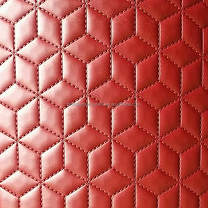 Embroidery <strong>Quilted</strong> Pvc Synthetic Leather for Customized Car Floor Mat Synthetic Leather Roll Material - Product Image 3