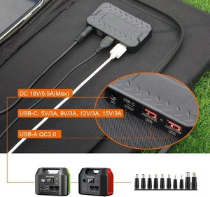 Panel Solar Plegable de 100W de Alta Eficiencia con Certificación TUV, 18V DC, QC3.0, USB-A, USB-C, Cargador Portátil Compatible con Múltiples Dispositivos - Product Image 3