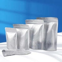 Sachet en plastique et aluminium à fond plat avec fermeture éclair, sachet scellé pour l'emballage des noix et du thé