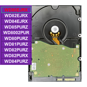 Disque dur de surveillance WD80EJRX violet 8 To SATA 6 Gb/s 5400 tr/min 128 Mo de cache 3,5 pouces AllFrame pour système de caméra de sécurité NVR DVR 24/7 - Product Image 1