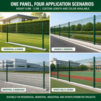 Panneau de clôture en treillis soudé 3D courbé, revêtu de PVC, galvanisé, anti-escalade, pour la sécurité des jardins et des périmètres