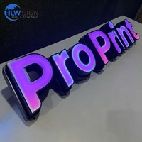 Enseigne lumineuse à lettres canal LED RVB couleur pleine, fabriquée sur mesure par le fabricant d'origine, pour entreprises