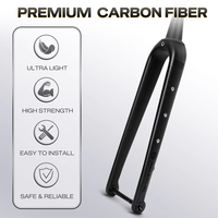 RACEDUEL Carbon-Rennradgabel 700C*45mm Carbonfaser-Gravel-Fahrradgabel 12*100mm Interne Kabelführung 700C Starrgabeln Konisches Rohr