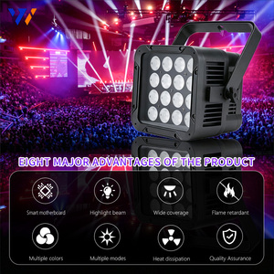 Projecteur LED extérieur 16*12W, étanche IP66, RGBWA E27 6-en-1, pour mariage, fête, discothèque, jardin, parc - Product Image 3