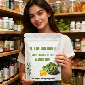 Huile de nigelle en gros, superaliment, 6000 mg, vitamines naturelles à base de plantes, 60 gélules molles, 100 % pur, améliore l'immunité, compléments énergétiques - Product Image 1