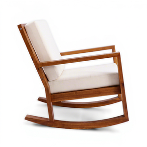 Silla Moderna de Madera de Acacia para Exteriores con Cojín Confortable para Jardines y Patios, para Compradores Mayoristas Internacionales - Product Image 1