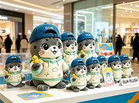 Peluche personnalisée en forme de phoque, jouet mignon et doux pour enfants, idéal pour cadeau ou exposition