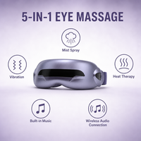 Masseur oculaire électrique 4D de qualité supérieure, recharge USB, chaleur et vibrations, soulage l'insomnie, appareil de soin des yeux numérique