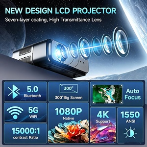 Nuevo Proyector de 1500ANSI con Luz Diurna LCD, Smart TV <span class=keywords><strong>HD</strong></span> 4K 1080P, Portátil, WIFI, para Exteriores, Lámpara LED 5G - Product Image 2