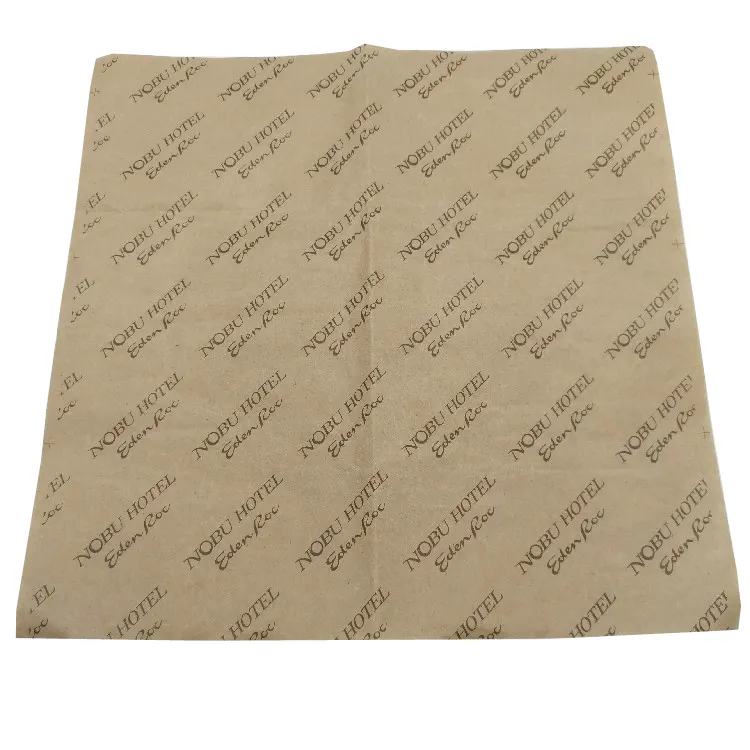 Custom Eco-friendly Brown Paper Wrap Food Wrapping Paper Food Grade Kraft Grease Proof Paper