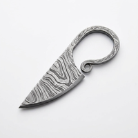 Couteau de cou Viking EDC forgé sur mesure DIY OEM en acier Damas à lame fixe, manche en bois, pointe de lance, 6 pouces, pour survie et chasse en extérieur