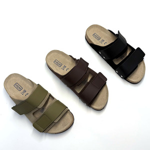 DERAN OEM Sabots de plage pour hommes, haute qualité, à bout ouvert, avec bride, <span class=keywords><strong>semelle</strong></span> plate en liège et cuir, sandales d'été, vente en gros, modèle Echo Clogs - Product Image 2