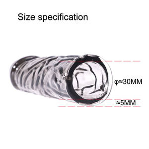 Sexspielzeug Penis hülle Penis verlängerung hülsen Verlängerung ärmel Kristall vergrößerung Kondom Penis vergrößerung gerät für den Menschen - Product Image 3
