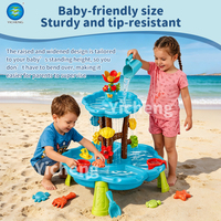 Table à eau et à sable Blossom pour enfants, ensemble de jeux aquatiques d'extérieur avec roue à eau et moules à sable, jouet sensoriel d'été pour tout-petits