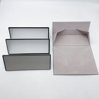 2024 nouveau Design givré en acier inoxydable pliable Triangle lunettes de soleil emballage étui à lunettes boîte avec Logo personnalisé