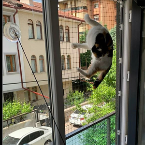 Fabbrica su misura multi-purpose gatto, cane e coniglio pet di sicurezza versione migliorata finestra <span class=keywords><strong>net</strong></span> balcone gatto rete rete di sicurezza gatto - Product Image 2
