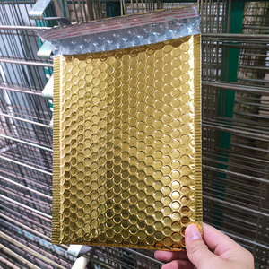 Giao hàng nhanh chóng vận chuyển Poly bong bóng bưu phẩm không thấm nước kim loại vàng bong bóng bưu phẩm đệm phong bì mua sắm túi siêu thị 50 cái - Product Image 4