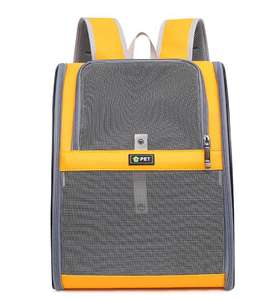 Lüks örgü evcil hayvan sırt çantası torba küçük köpekler kediler taşıyıcı fermuar kapatma plastik evcil hayvan taşıyıcı torba ile güzel baskı desen - Product Image 4