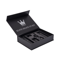 Caja de papel de regalo de cuidado de la piel de maquillaje magnético con logotipo personalizado caja de embalaje de cartón rígido cosmético reciclable