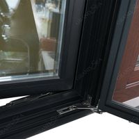 Alliage d'aluminium 48X60 36X72 36X72 Fenêtres à battant à double vitrage coupe-vent insonorisées en acier inoxydable pour usage domestique