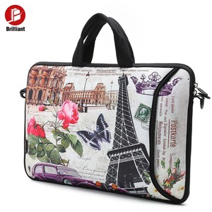 Housse d'ordinateur portable en néoprène légère personnalisée, design enveloppe avec <span class=keywords><strong>bandoulière</strong></span> réglable, <span class=keywords><strong>sac</strong></span> fourre-tout portable style mallette - Product Image 3