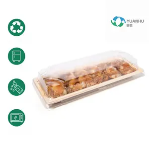 March EXPO Top người bán bã mía phân hủy sinh học vuông thực phẩm container Giấy Bộ đồ ăn microwavable khay ăn trưa